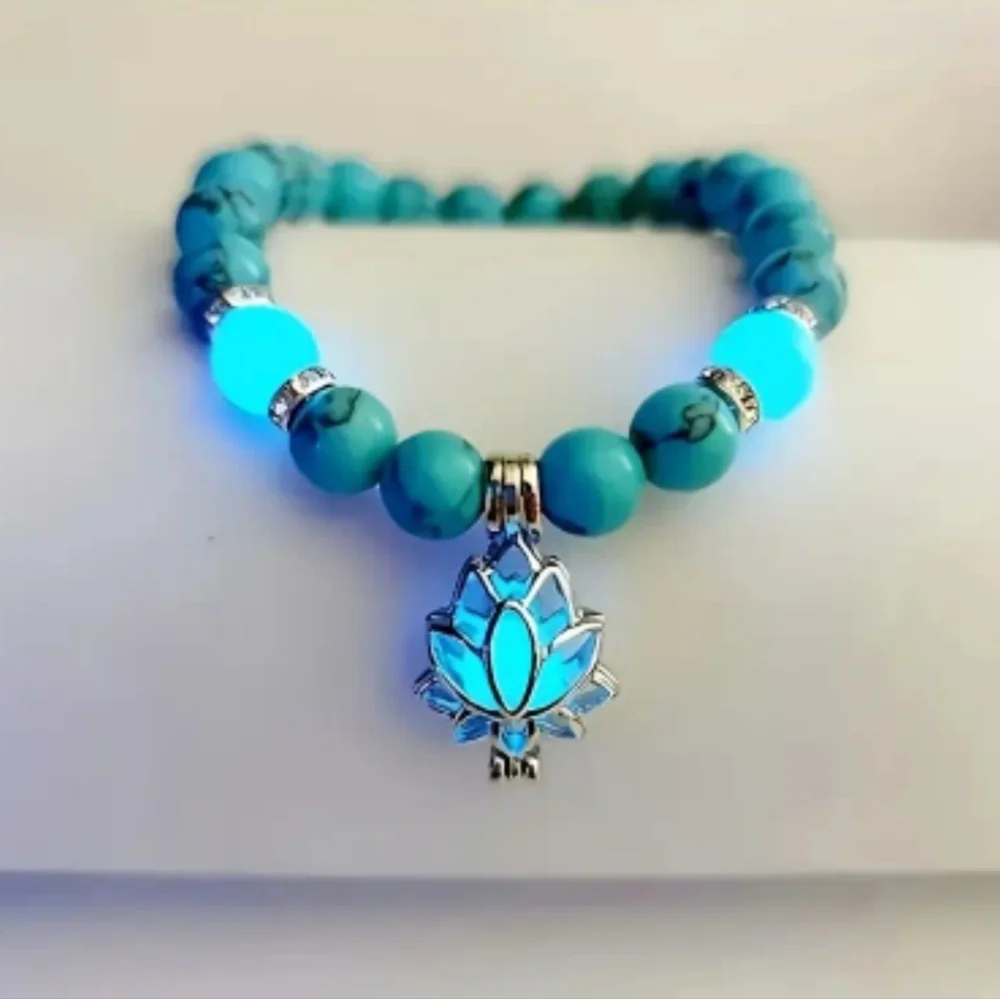 Glowing Lotus Beads Bracelet